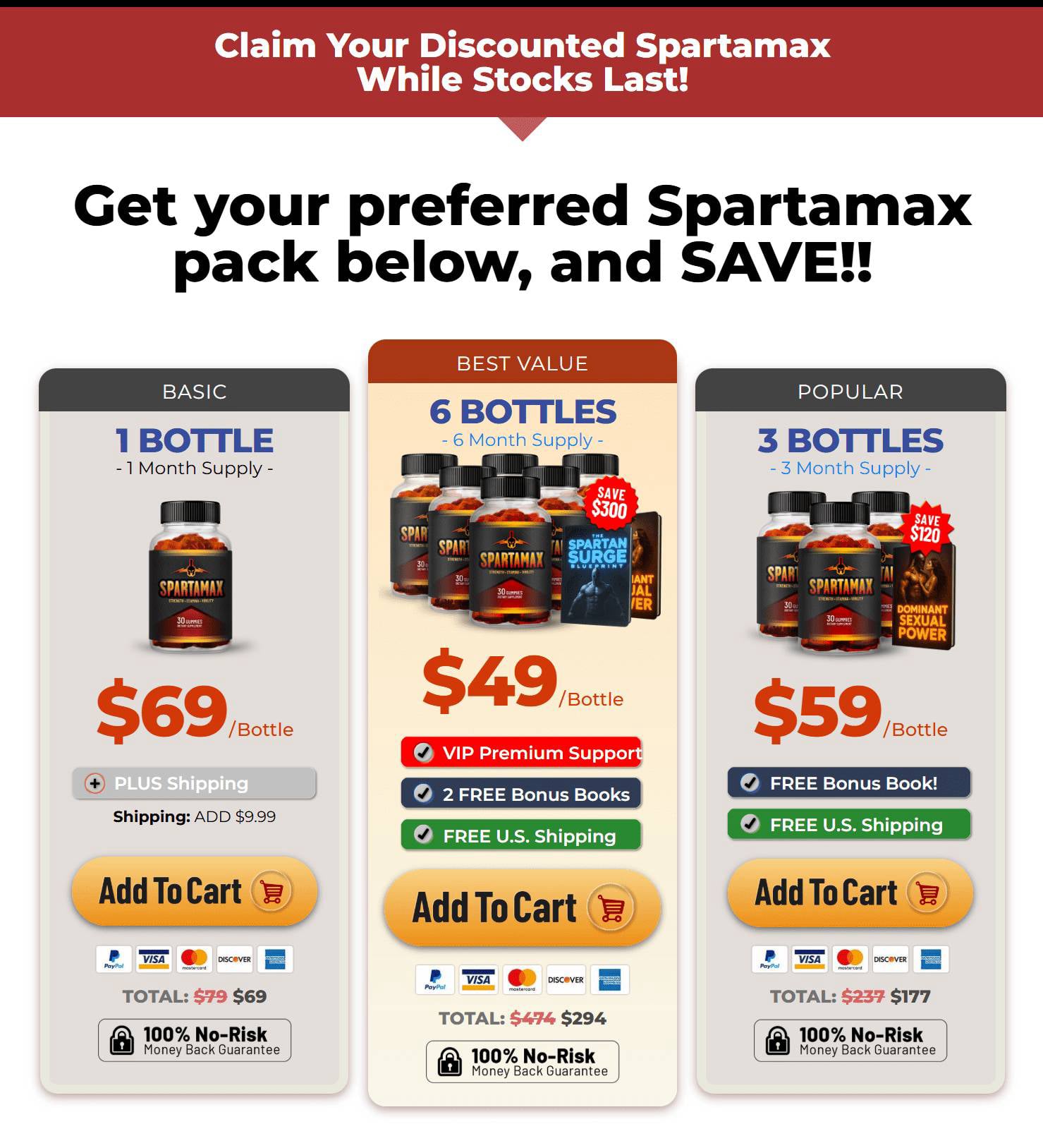 3 Days Spartamax order 